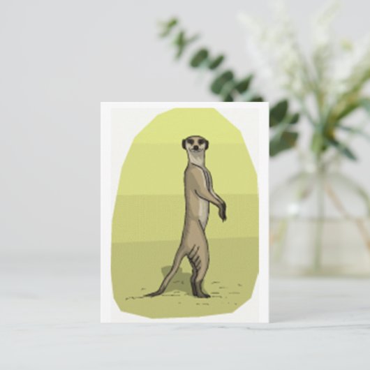 MEERKAT POSTKARTE (Stehend Vorderseite)