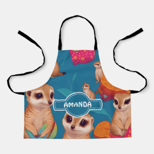 Meerkat Rainbow Personalisiertes Muster Schürze