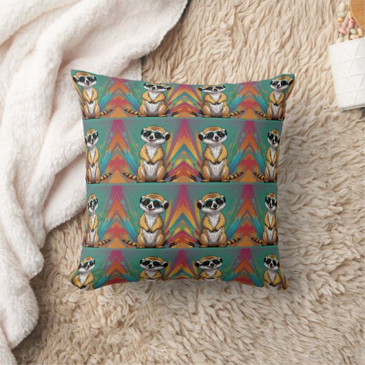 Meerkat Retro Print Kissen (Decke)
