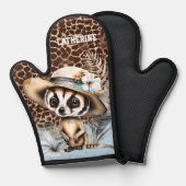 Meerkat Safari Dschungelzoo Tierhautdruck Ofenhandschuh (Vorderseite/Rückseite)