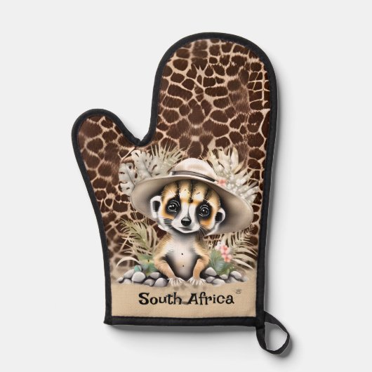 Meerkat Safari Dschungelzoo Tierzuchtküche Ofenhandschuh (Vorderseite)