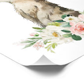 Meerkat, Safari, rosa Blume, Girl-Kinderzimmer Fotodruck (Ecke)