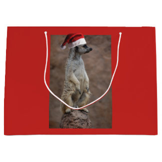 Meerkat Santa Claus Große Geschenktüte