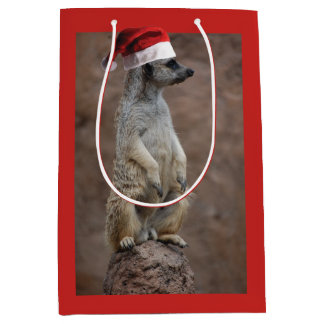 Meerkat Santa Claus Mittlere Geschenktüte