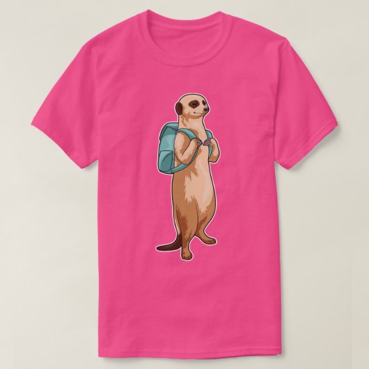 Meerkat Schultasche T-Shirt (Design vorne)