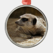 Meerkat Silbernes Ornament (Vorne)