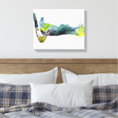 Meerkat-Silhouette Leinwanddruck (Insitu (Schlafzimmer))