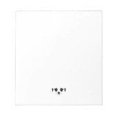 Meerkat-Silhouette Notizblock (Vorderseite)