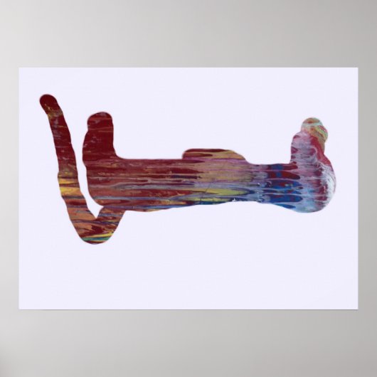 Meerkat-Silhouette Poster (Vorne)