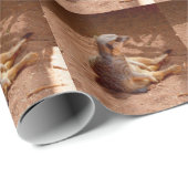 Meerkat Sitting Fotografie, Geschenkpapier (Rolleneckpunkt)