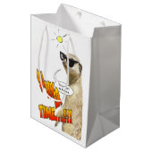Meerkat Summer Time Anpassbare Geschenktasche Mittlere Geschenktüte (Vorderseite Schrägansicht)