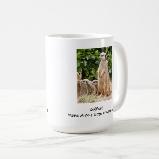 Meerkat Tasse großes (VorderseiteRechts)
