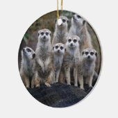 Meerkat Tiersafari Afrika niedliches Suricate Keramik Ornament (Links)