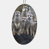 Meerkat Tiersafari Afrika niedliches Suricate Keramik Ornament (Links)