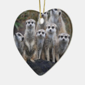 Meerkat Tiersafari Afrika niedliches Suricate Keramikornament (Links)