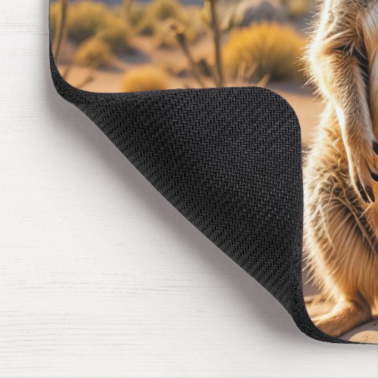 Meerkat Traaring a Sombrero Mousepad (Ecke)