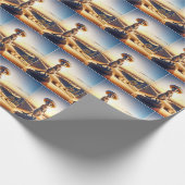 Meerkat Tragen eines mexikanischen Sombrero Geschenkpapier (Ecke)