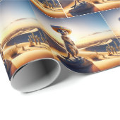 Meerkat Tragen eines mexikanischen Sombrero Geschenkpapier (Rolleneckpunkt)