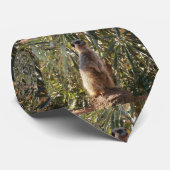 Meerkat und blaue Schmetterlinge, Krawatte (Gerollt)