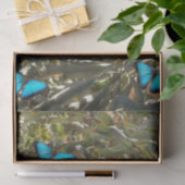 Meerkat und blaue Schmetterlinge, Seidenpapier (Geschenk)