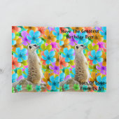 Meerkat und Blüten Geburtskarte, Feiertagskarte (Innenseite)
