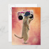 Meerkat und Boom Box Postkarte (Vorne/Hinten)