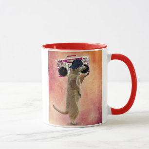 Meerkat und Boom Box Tasse