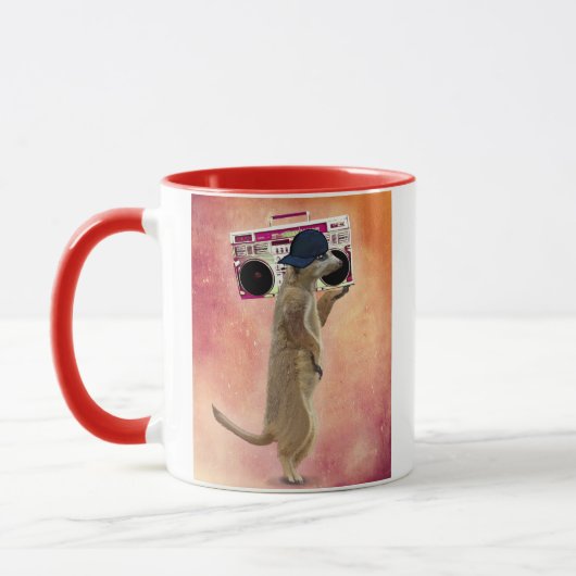 Meerkat und Boom Box Tasse (Links)