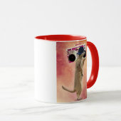 Meerkat und Boom Box Tasse (VorderseiteRechts)