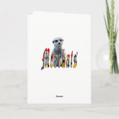 Meerkat und Logo, Happy Birthday Card Karte (Rückseite)