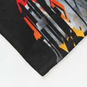 Meerkat und Logo, kleine schwarze Fleecedecke (Ecke)