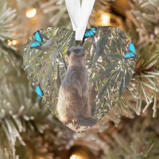 Meerkat und Schmetterlinge, Ornament (Baum)