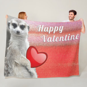 MEERKAT VALENTINE FLEECEDECKE