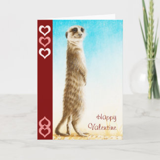 Meerkat Valentinsgruß-Karte Feiertagskarte