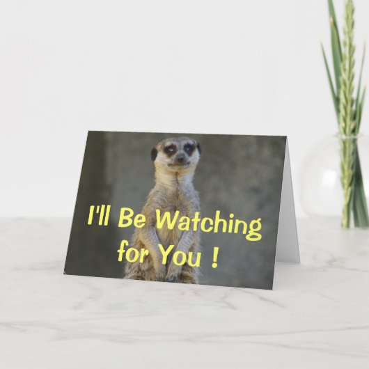Meerkat Vermisst You Card Karte (Vorderseite)