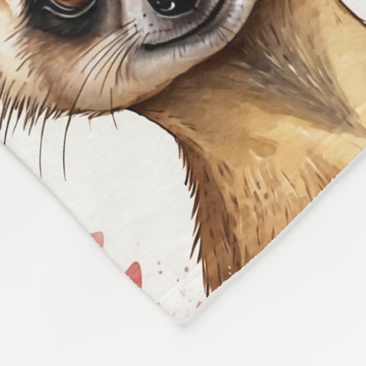 Meerkat Vintag floral Muster Fleecedecke (Ecke)