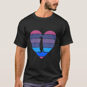 Meerkat Vintag Heart Safari Dessert Tier T-Shirt