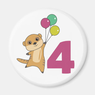 Meerkat Vurth Birthday Balloons Kids Magnet