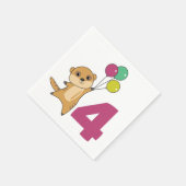 Meerkat Vurth Birthday Balloons Kids Napkins Serviette (Ecke)