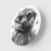 Meerkat Wall Clock Runde Wanduhr (Winkel)