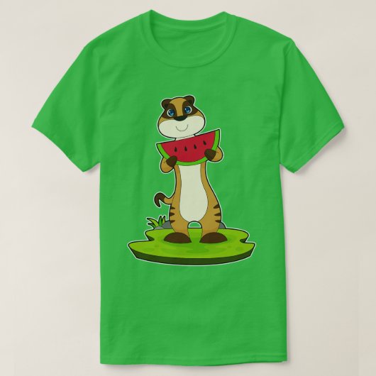 Meerkat Watermelon Fruit T-Shirt (Design vorne)