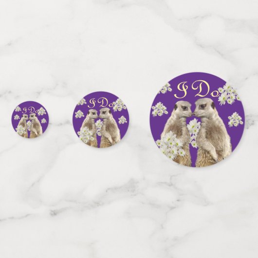 Meerkat Wedding Day Konfetti (Vorderseiten)