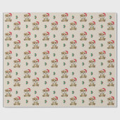 Meerkat Weihnachten Winter Tiere Urlaub Meerkats Geschenkpapier (Flach)