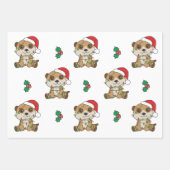 Meerkat Weihnachten Winter Tiere Urlaub Meerkats Geschenkpapier Set (Vorderseite 2)