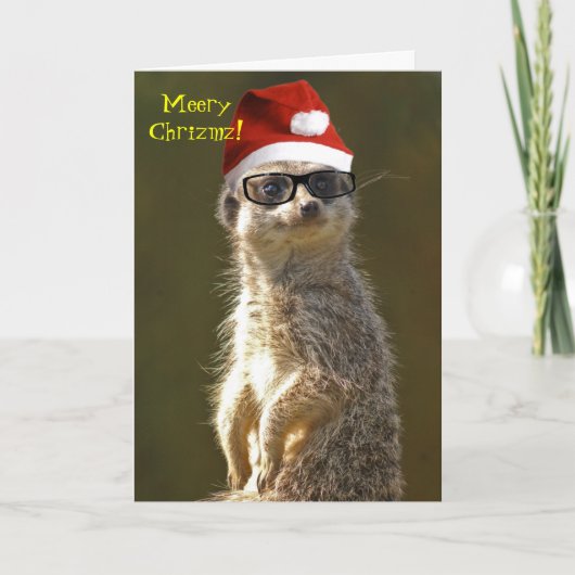 Meerkat Weihnachtskarte Feiertagskarte (Vorderseite)