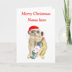 Meerkat Weihnachtskarte, kundenspezifisch Feiertagskarte