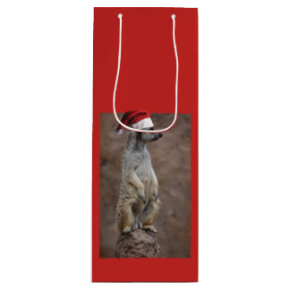 Meerkat Weihnachtsmann Geschenktüte Für Weinflaschen