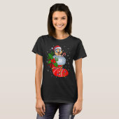 Meerkat Weihnachtssocken Santa Meerkat Xmas T-Shirt (Vorne ganz)
