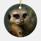 Meerkat Weihnachtsverzierung Keramik Ornament (Vorne)