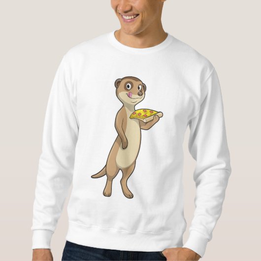 Meerkat with Pizza Sweatshirt (Vorderseite)